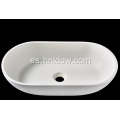 Lavabo de piedra artificial acrílico puro para baño